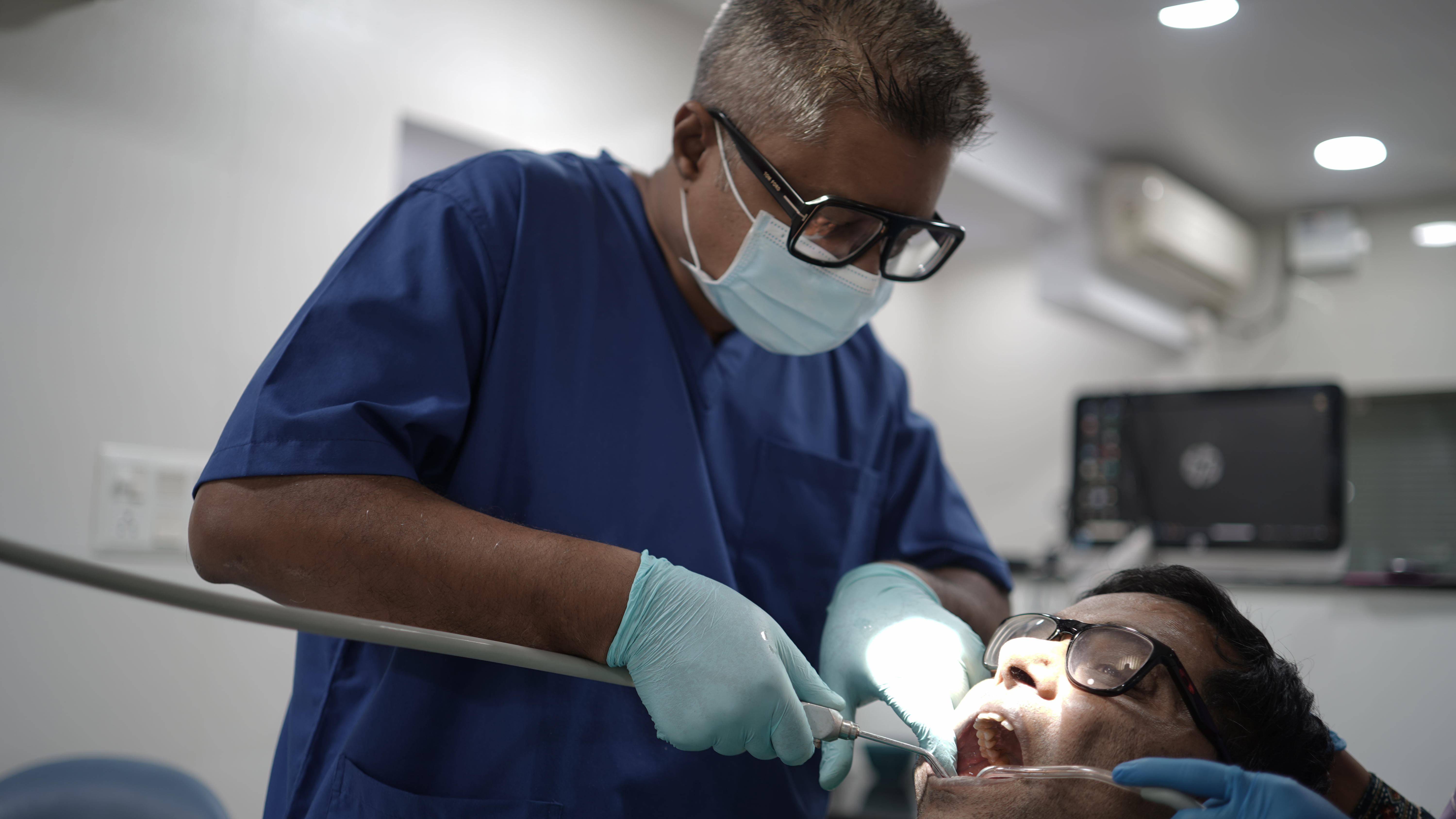 Custom Smiles modern dental clinic interior space in Munirka